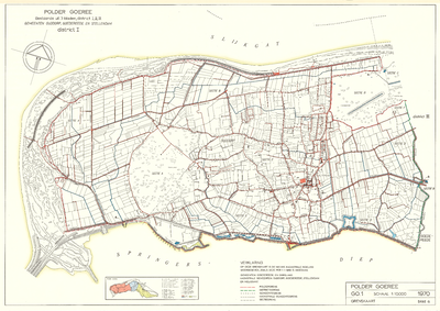 F20-C51a Polder Goeree (2 bladen van 3 in een hoes: district 1 en 2, Ouddorp en Goeree, zie ook F20-C51b), 1970